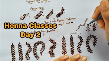 Henna Class day 2 || How To Henna Vines || Henna Classes by Thouseen | Learn Henna with Thouseen