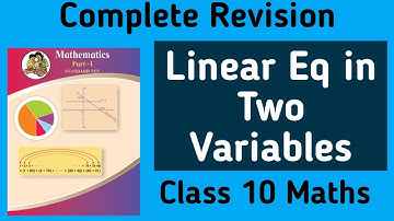 Complete Revision/Linear Equations in two variables/Class 10 Maths part 1/Maharashtra state board