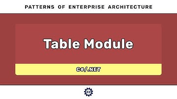Table Module (C#) - PATTERNS OF ENTERPRISE ARCHITECTURE