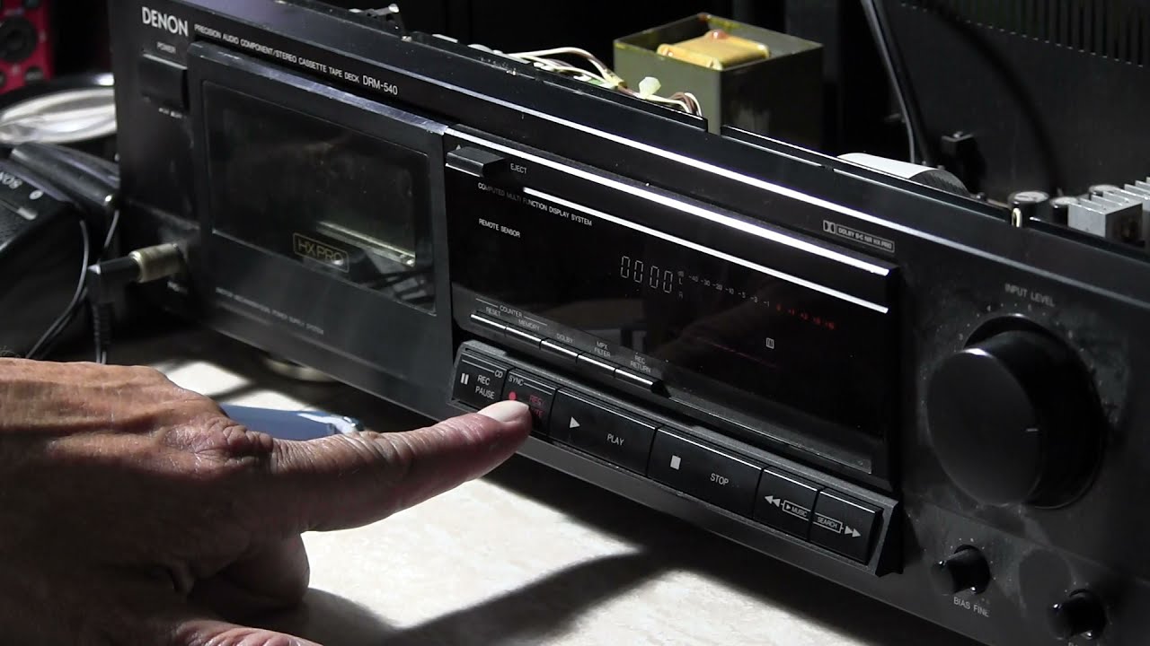 How to not record from computer to cassette using Denon DRM-540 deck 3.5mm to rca line-in patch