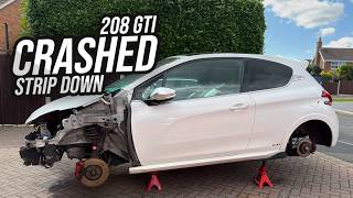 Stripping down my CRASHED & NEGLECTED 208 GTI!