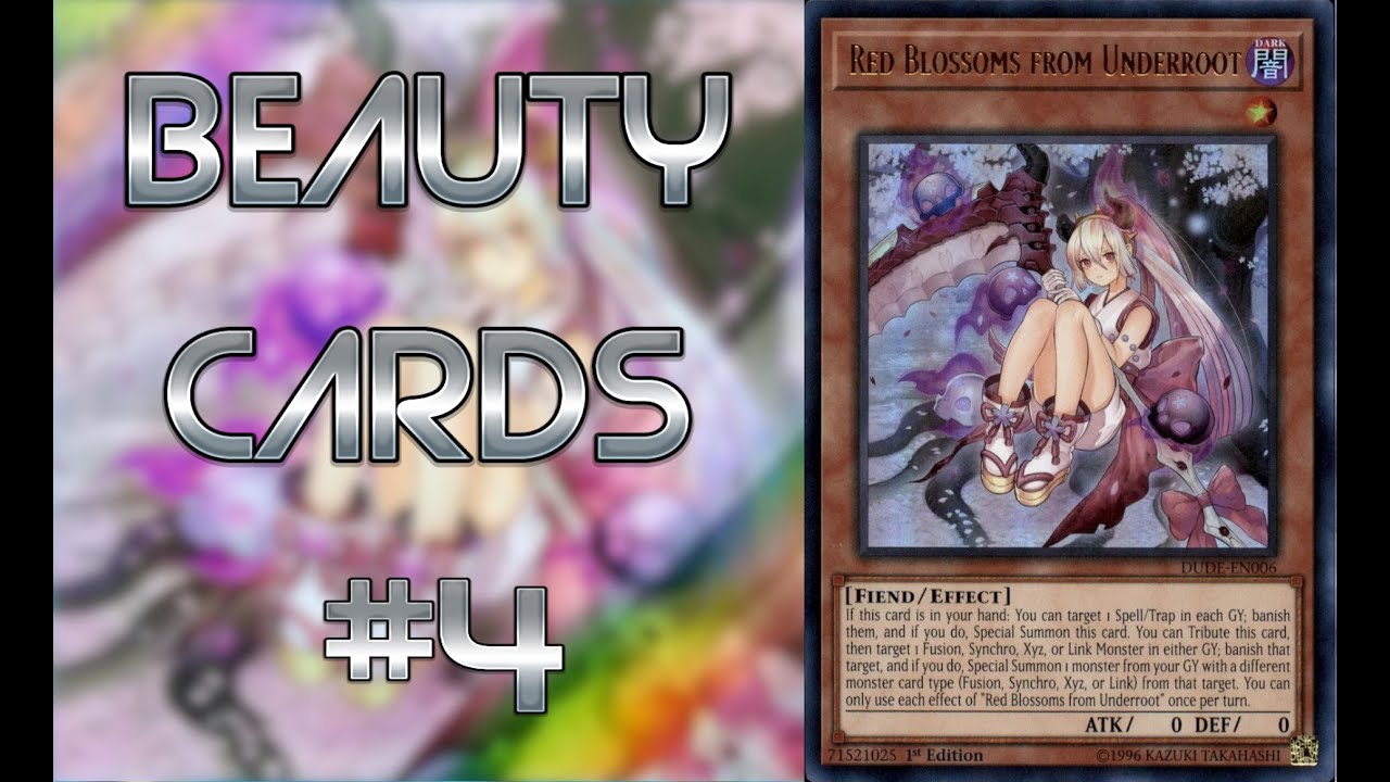 Beauty Cards 4 Red Blossoms from Underroot Ultra Rare DUDE