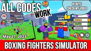 ALL CODES Boxing Fighters Simulator ROBLOX MAY 27, 2023