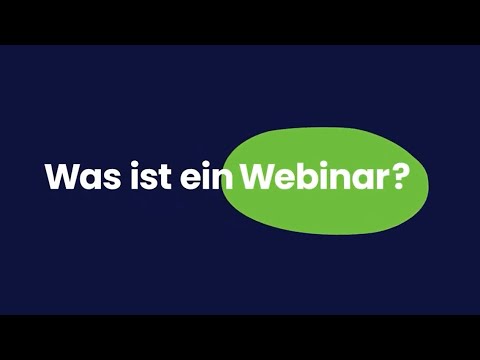 Video: Ist Webinar ein Video?