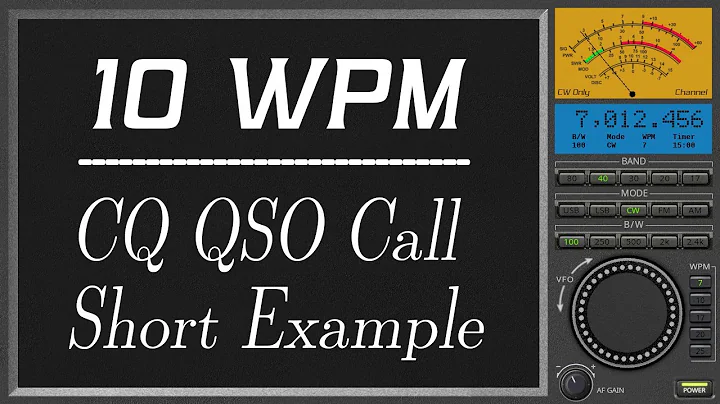 10wpm CQ QSO Call Short Example, cw morse code training