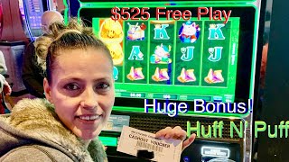 Free $525 Slot Play on Huff N’ Puff at Hollywood Casino Columbus #huffnpuff #lockitlink screenshot 4