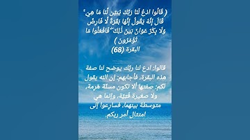 سورة البقرة الآية 68
