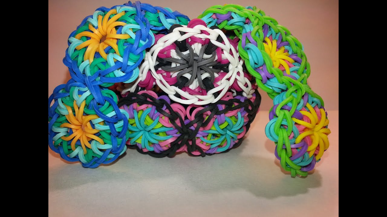 Updated* One Loom Kaleidoscope Bracelet Tutorial by feelinspiffy (Rainbow  Loom) - YouTube