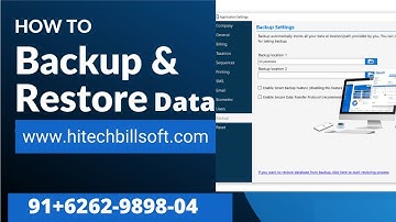 How to Backup & Restore Hitech Data | Hitech BillSoft | हाईटेक बिलसॉफ्ट का डेटा बैकअप कैसे लें .