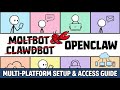 OpenClaw (Clawdbot) (Moltbot) MultiPlatform Setup Access Guide