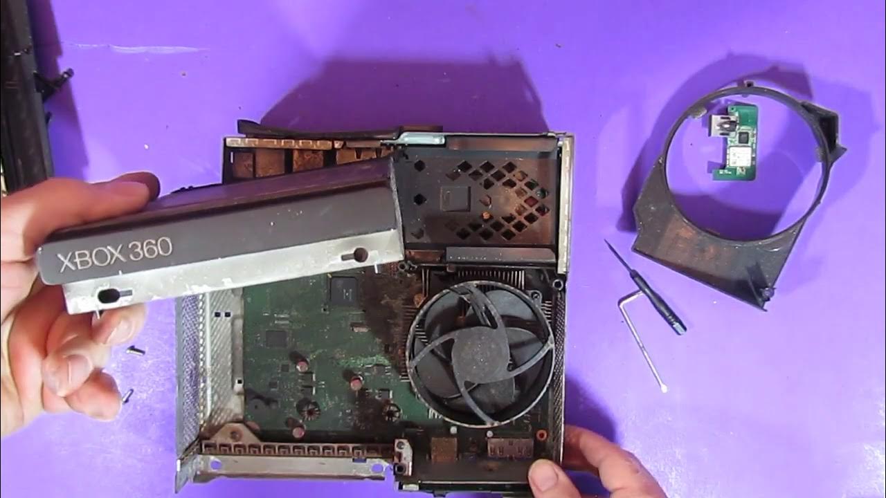 XBOX 360 SLIM....Teardown....Fire damage Smells like barbecue Wow