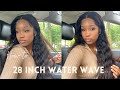 HOW TO: 13X6 FRONTAL INSTALL WATER WAVE-  28INCHES!! //FT.CROWN HAIR