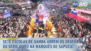 Sete escolas de samba abrem os desfiles da Série Ouro na Marquês de Sapucaí