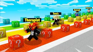 Playing A LUCKY BLOCK RACE In MINECRAFT !! GAME THERAPIST screenshot 4