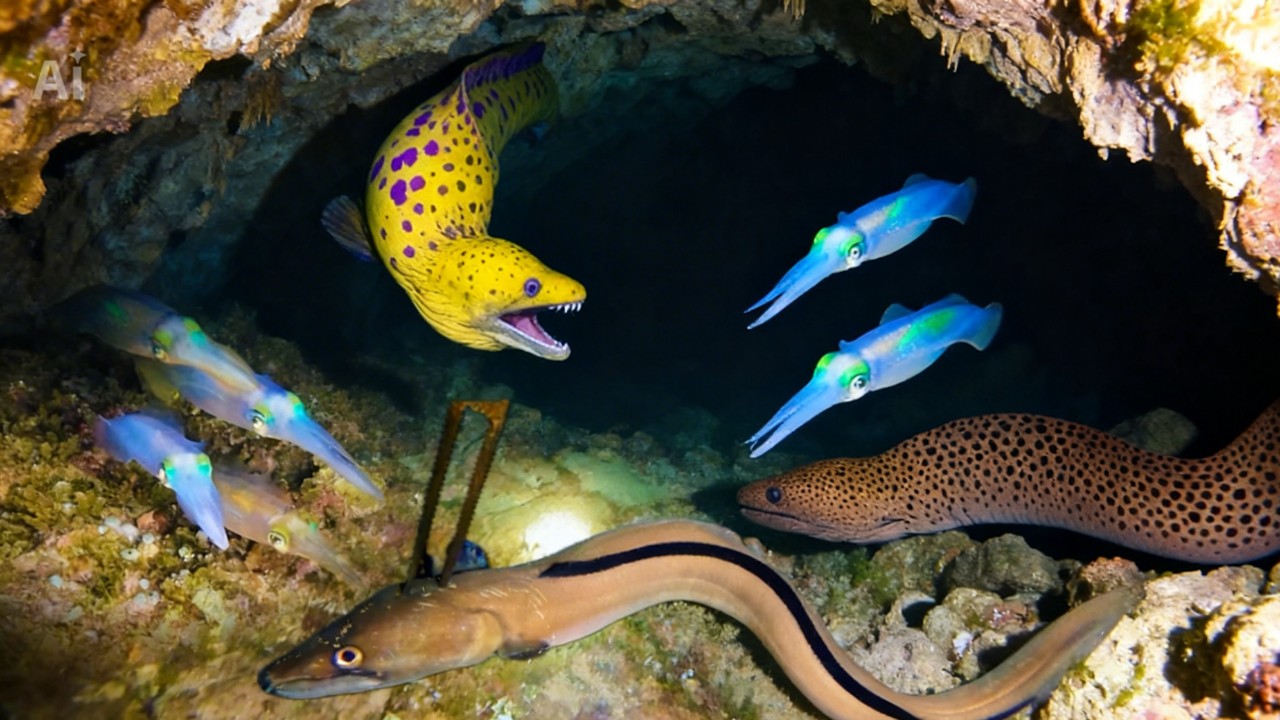 Lì Đòn Với 2 Con Quái Vật Dài Cả Mét | Chạm Mặt Với Nhiều Con Mực Mắt Xanh - Văn Gẫm TV