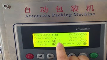 How to adjust the bag length for cutting in VFFS packing machine model YX 240A with auger measuring