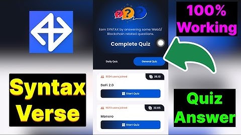 Syntax Verse General Quiz Answers | 02 August Syntax Verse quiz answer | Syntax Verse quiz today |