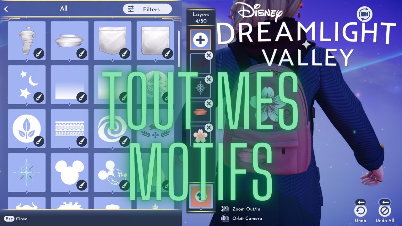 DISNEY DREAMLIGHT VALLEY : tout mes MOTIFS de personnalisation et toi