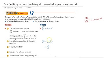 Setting up and solving differential equations part 4