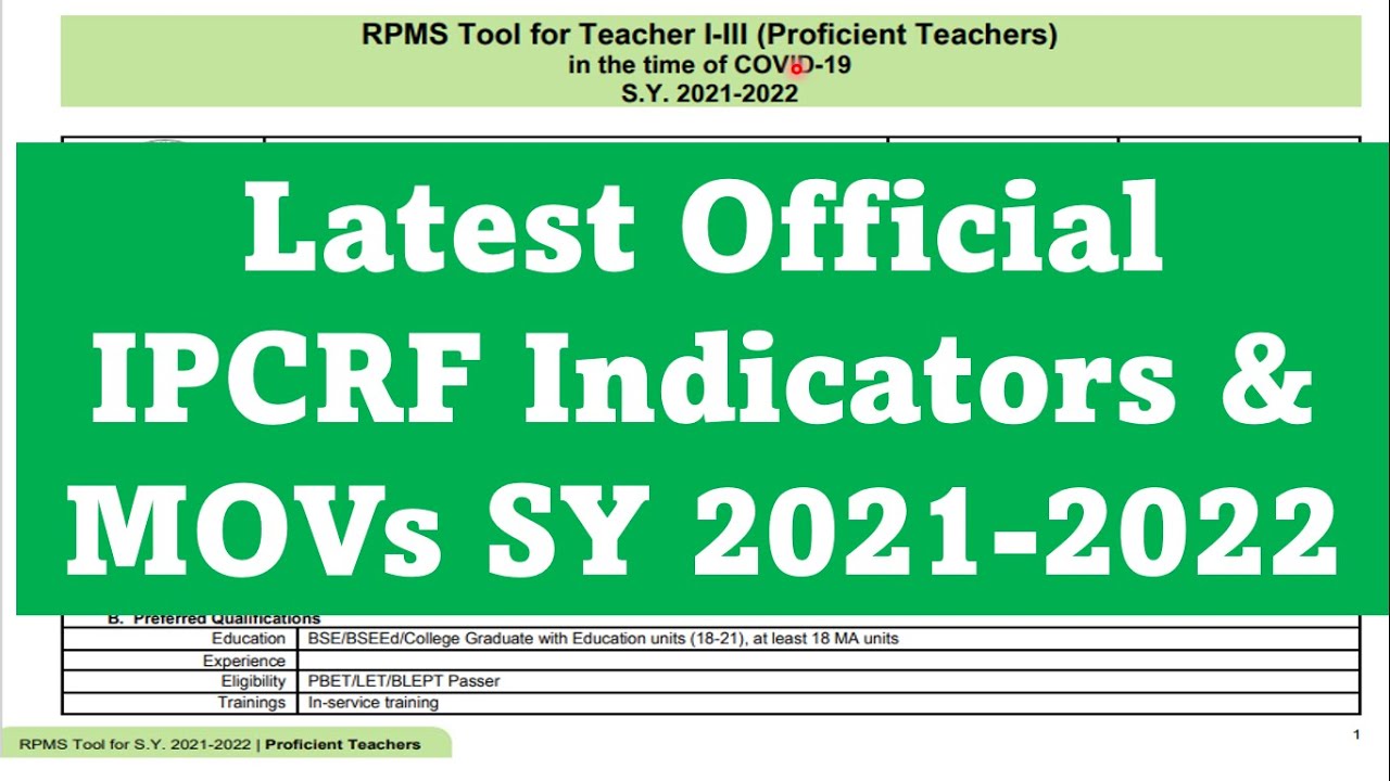 ipcrf, rpms, movs, education, teaching, learning, classroom, observation, i...