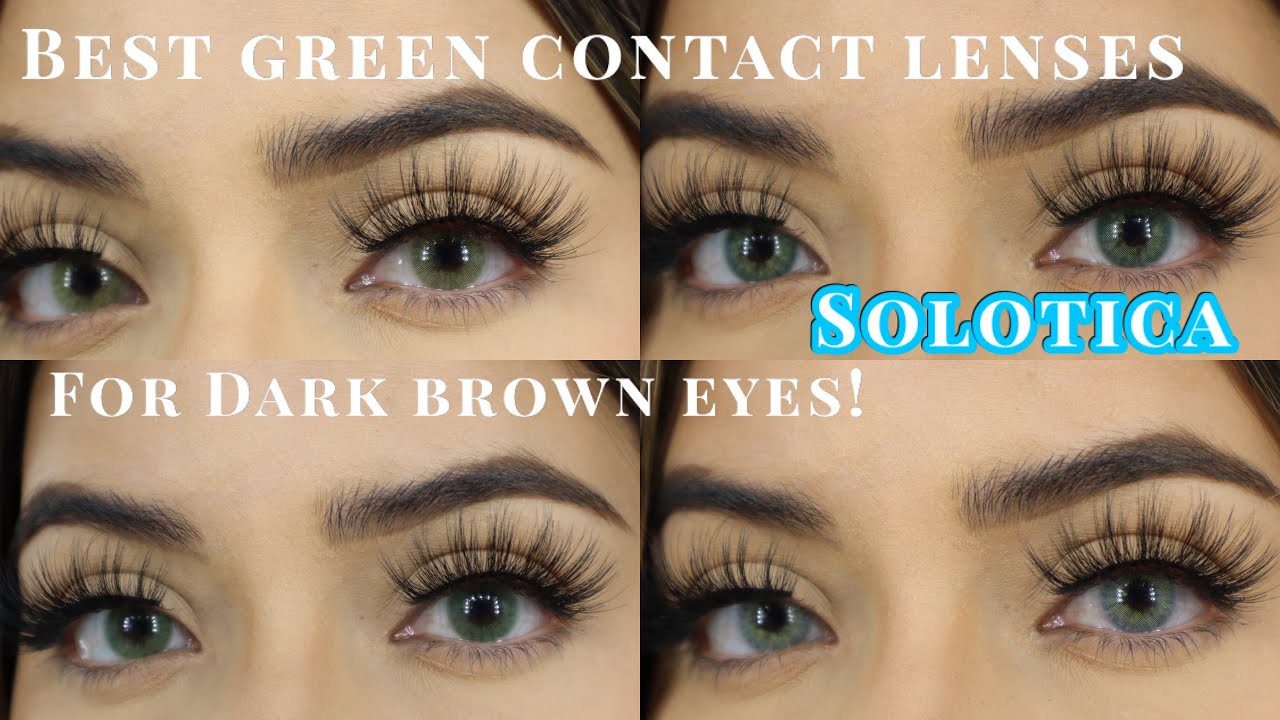 The Most Natural Contacts For BROWN EYES! Green Edition