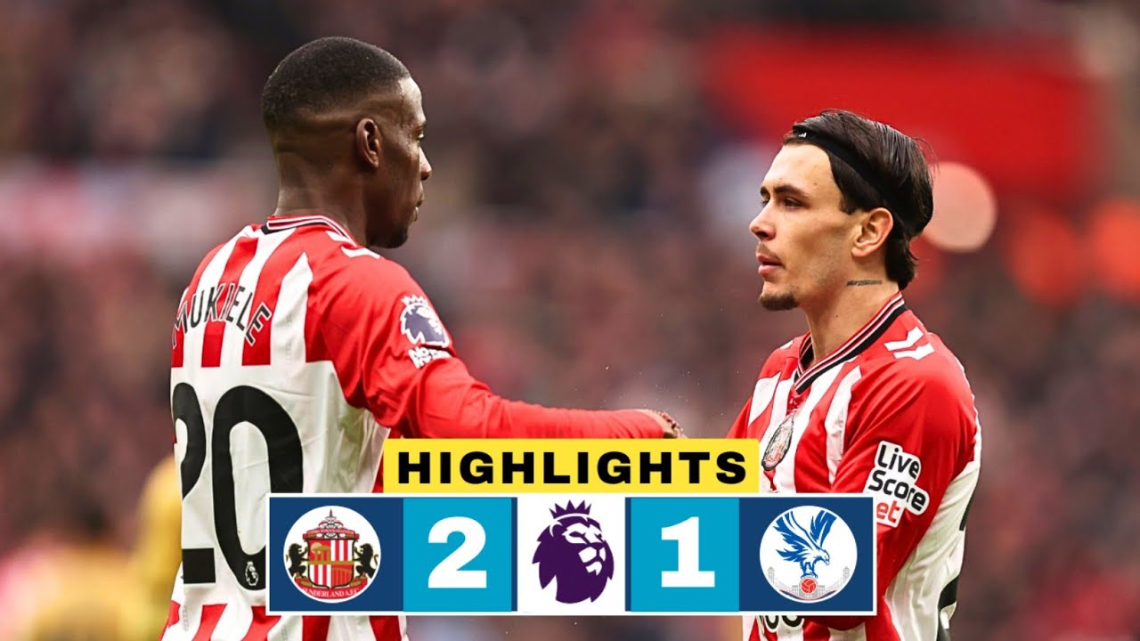 Sunderland vs Crystal Palace 2-1 Highlights | Brian Brobbey Goal | Premier League | Enzo Le Fee