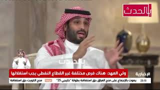 اللقاء كامل | مقابلة ولي العهد الأمير محمد بن سلمان مع المديفر في الليوان
