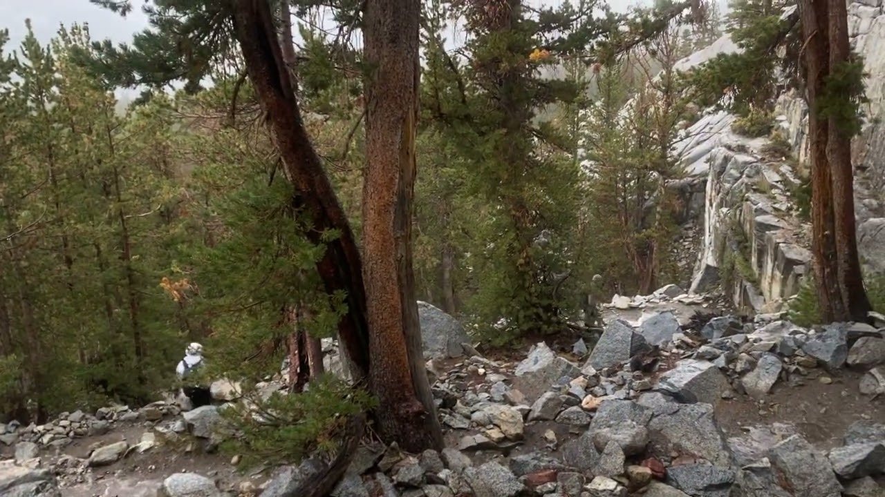 Hiking with thunder rain, on my way to the comfort of my car.  Cloudripper next time