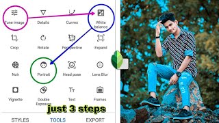 Snapseed Just 3 New Secret Tips Blue & Yellow photo editing | Snapseed New Creative photo editing