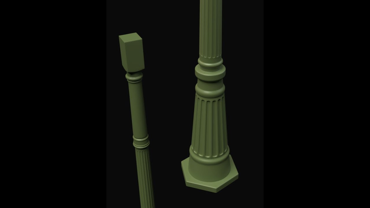 Blender Modeling a Lamp Post (Part 1) YouTube