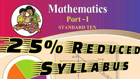 Reduced syllabus // Deleted syllabus Class X maharashtra board Maths-1