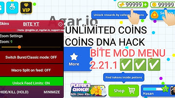 NEW AGARİO 2.21.1 MOD MENÜ UNLİMİTED COİNS DNA HACK  FREE (AGARİO MOBİLE)