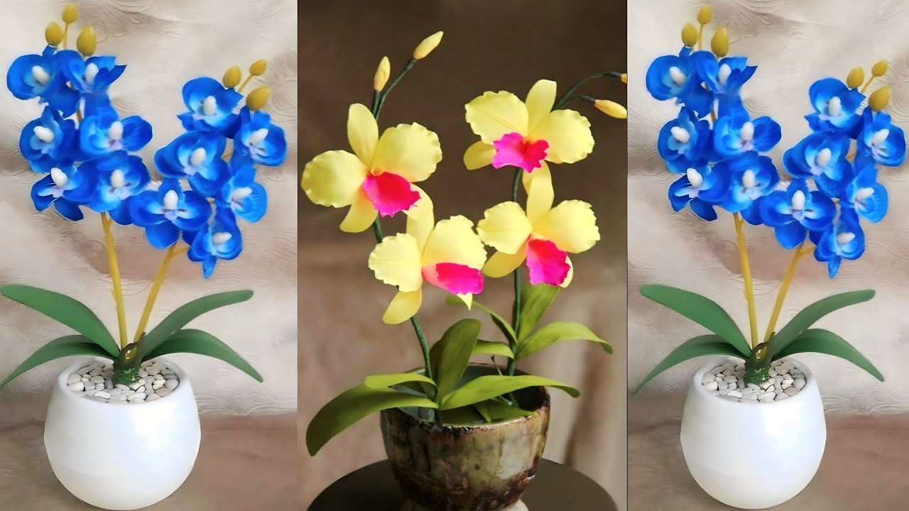 Как сделать цветок орхидеи из полиэтиленового пакета - идеи цветочных поделок