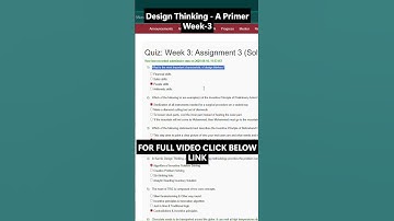 NPTEL Design Thinking – A Primer Week 3 Assignment Answers | NOC25-MG106 | IIT Madras | Jul–Dec 2025