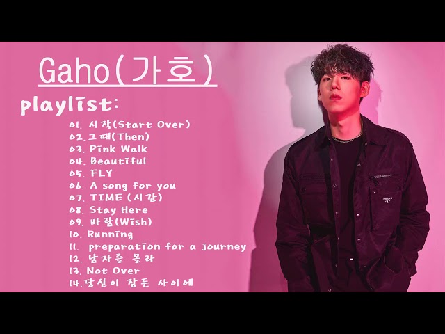 가호 (G A H O) Playlist-노래 모음| Best Song 2021|시작(Start Over), 그때(Then), Pink Walk, Stay Here class=