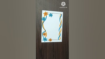 Simple border design #shorts #creative #satisfying #borderdesigns #borderdesignsforproject #artwork