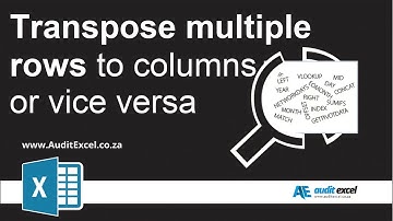 Convert multiple rows to columns in Excel