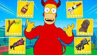 I Got EVERY Mythic In Fortnite Simpsons!