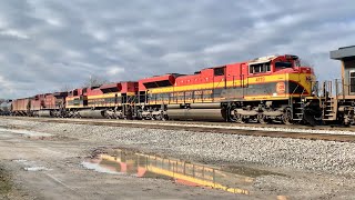 Road Rage Caused By Long Train As Car Honks At Long Train! Kansas City Southern & Heritage Units!