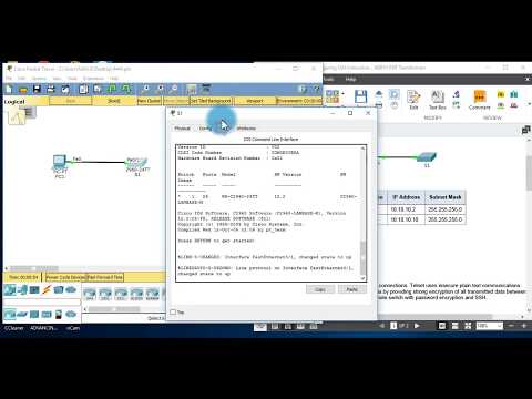 2.2.1.4 Packet Tracer - Configuring SSH Instruction(manual 0)