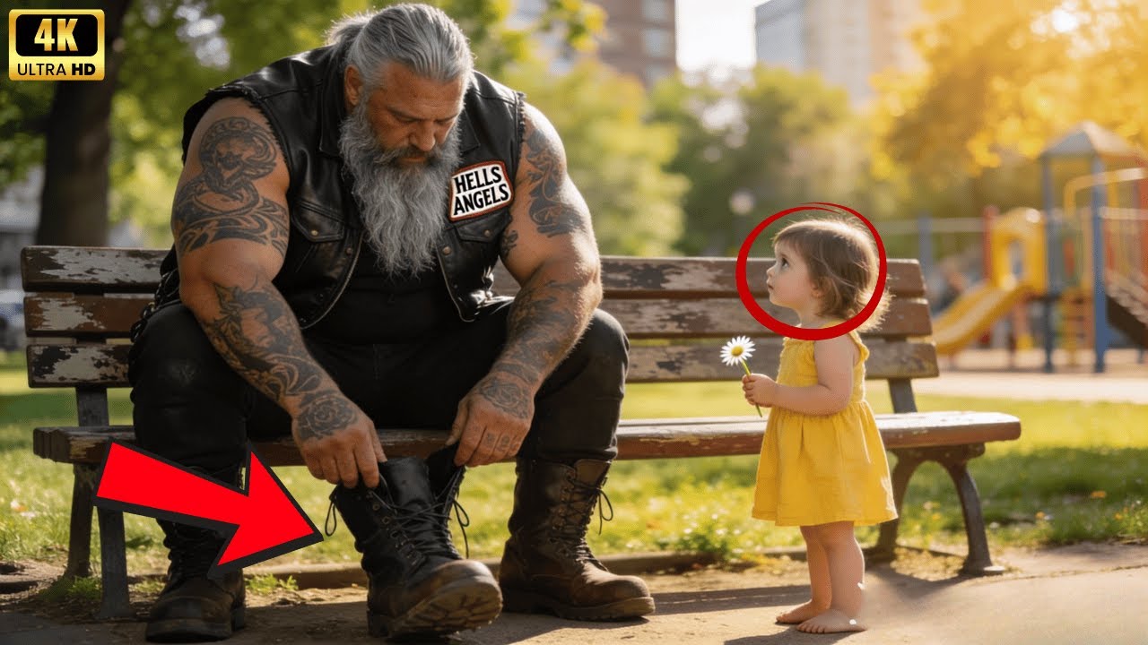 A Little Girl Met A Lonely Hells Angel At The Park. What He Did Next Shocked Everyone!