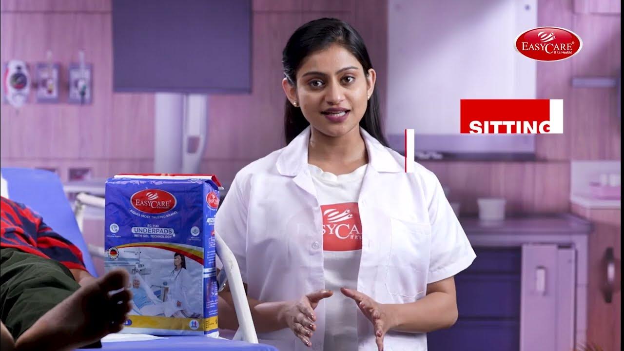 EASYCARE (EC1143) Skin Friendly Cotton Underpads, Made in India, 60 X