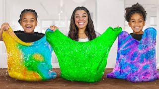 MIXING STORE BOUGHT SLIME INTO CLEAR SLIME WITH NOVA & AYLA | The Princess Clubhouse screenshot 5