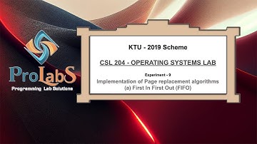 KTU-2019-CSL-204-Operating Systems Lab-Experiment - 9(a) - FIFO Page replacement algorithm.