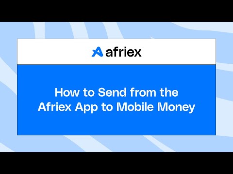 How to send money to a mobile money account on Afriex. - video from Afriex