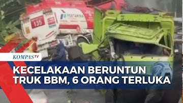 Truk Tangki Muatan BBM Alami Rem Blong di Bogor, Tabrak 5 Kendaraan di Jalan Menurun