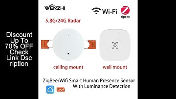 ZigBee Wifi MmWave Human Presence Motion Sensor With Luminance/Distance Detection 5/110/220V Tuya Sm