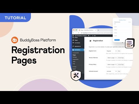 How to set up the registration page within the Platform?