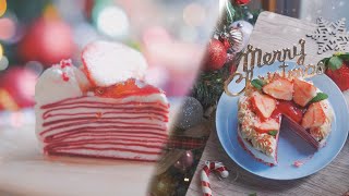 (Ko cần lò)Làm bánh Red Velvet Mille Crepe với kem phomai| Bếpnhànamkocolo