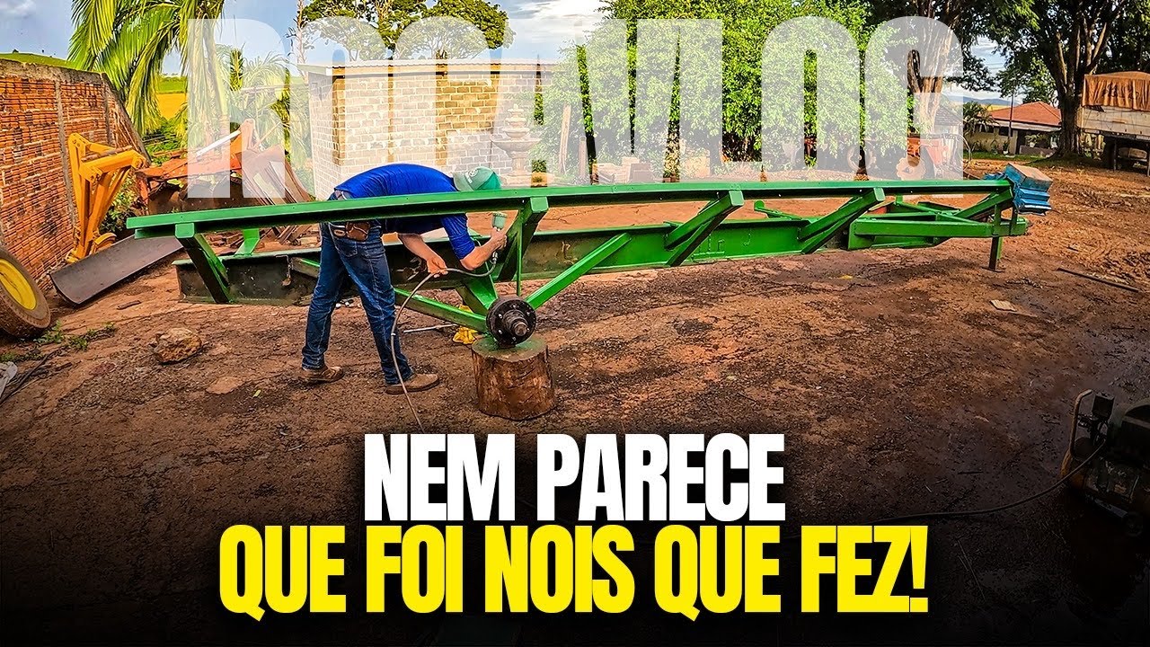 MAIS UM PROBLEMA!, pintamos a carretinha da plataforma da colhetadeira 